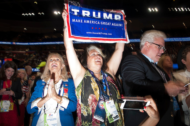 Trump supporters at the 2016 RNC in Cleveland. - Joeff Davis