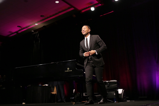 John Legend at the Black, Brown and College Bound summit at Tampa Convention Center in Tampa, Florida on February 23, 2017. - Tracy May