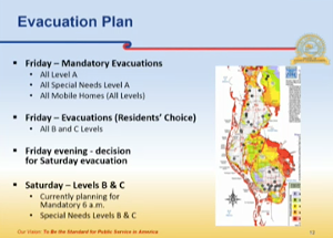An overview of the county's newly adopted Hurricane Irma evacuation plan. - Screen grab, Pinellas County government live stream.