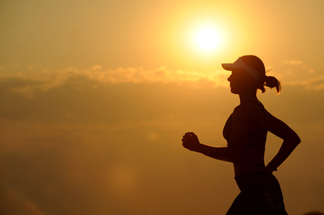 runner girl with sunset - pexels.com