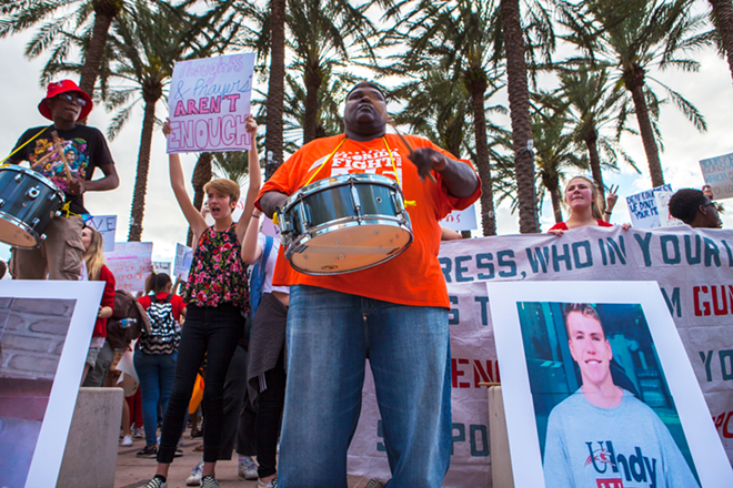 Activists rallied in February and throughout March for stronger gun safety measures. - Kimberly DeFalco
