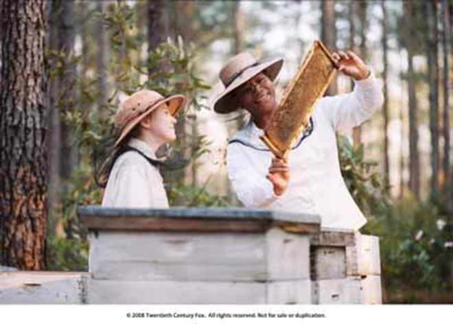 BEE-LIEVE IT: Lily (Dakota Fanning, left) and August (Queen Latifah) share a moment in The Secret Life of Bees. - Sidney Baldwin
