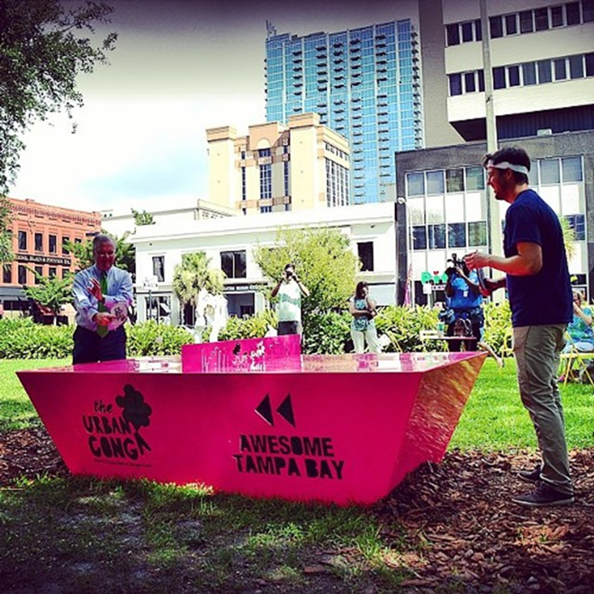 Yes, you can now play pingpong for free in downtown Tampa - instagram.com/theurbanconga