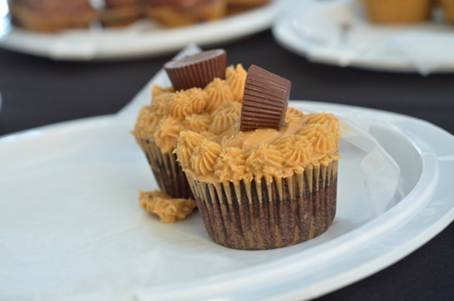 Vegan peanut butter cupcakes from the Vegg'd Out Vegan Kitchen.  - Travis L. Smith of Smitty’s Photography