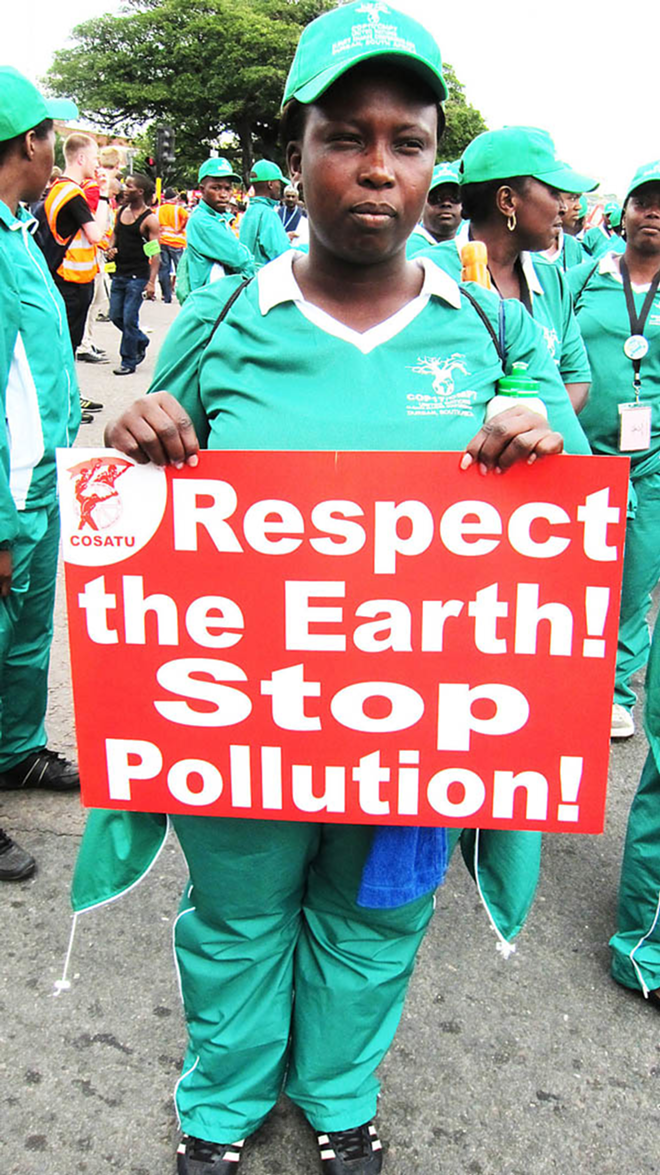 MARCHING FOR CLIMATE JUSTICE: Thousands of protesters from South Africa and around the world marched in Durban during a Day of Action on Dec. 2. - Kelly Benjamin