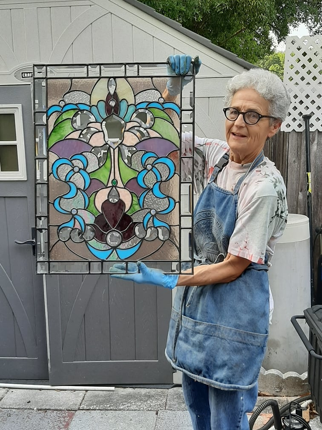 Gulfport stained glass artist Elissa Cardamone. - Courtesy