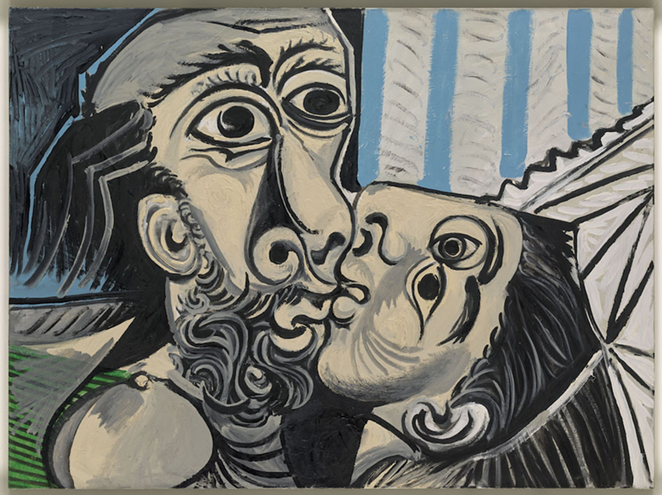 Pablo Picasso's 'Le Baiser' oil painting from October 1969 on loan from Musée national Picasso-Paris. - © 2021 ESTATE OF PABLO PICASSO / ARTISTS RIGHTS SOCIETY (ARS), NEW YORK