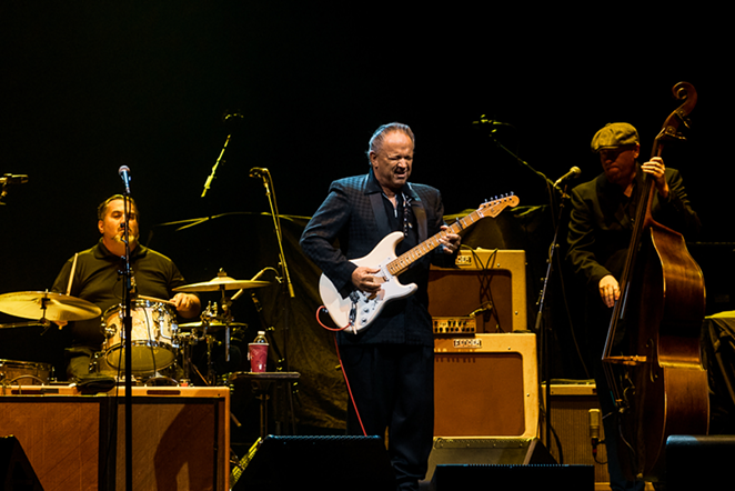 Jimmie Vaughan plays Amalie Arena in Tampa, Florida on Sept. 25, 2021. - TRACY MAY