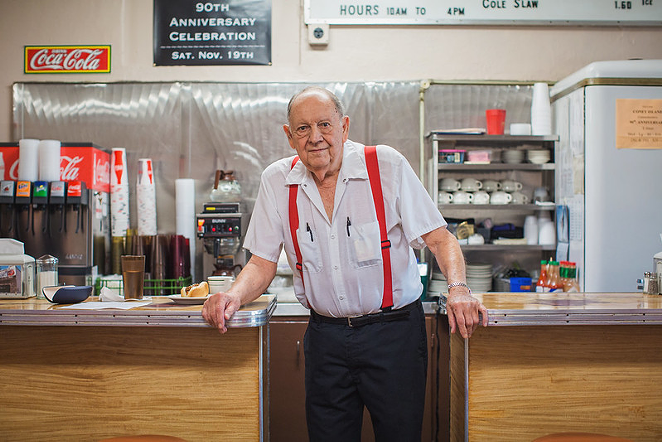 Pictured here in 2016, Hank Barlas, acquired Coney Island Sandwich Shop from his father who opened what was then-called Coney Island Grill back in 1926. - CITYOFSTPETE/FLICKR