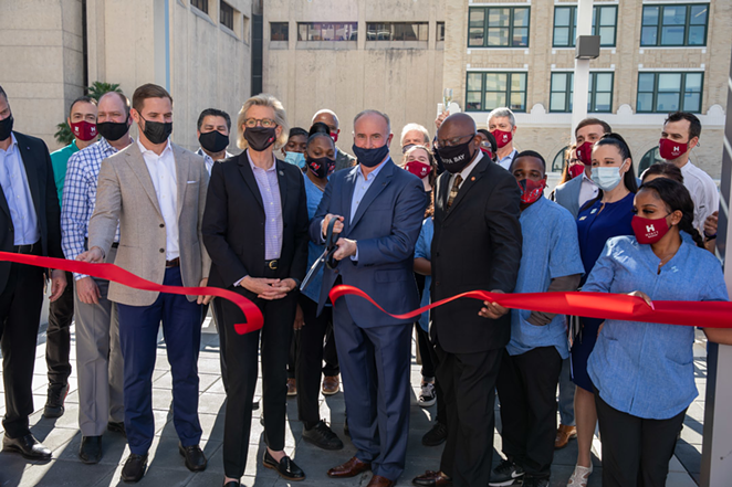 Tampa Mayor Jane Castor attends ribbon cutting at Hyatt House and Hyatt Place in Tampa, Florida on February 24, 2021. - Bread & Butter PR