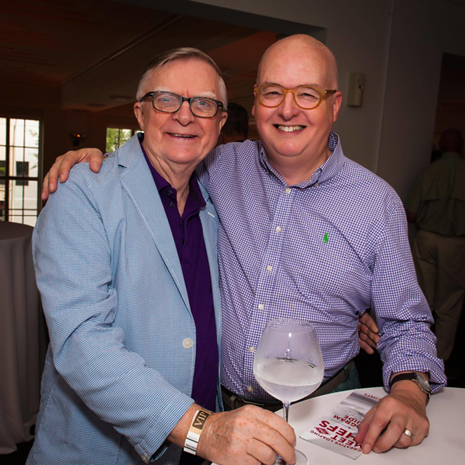 Larry Biddle (L) and David Warner at CL’s Meet the Chefs in 2017. - Nicholas Cardello