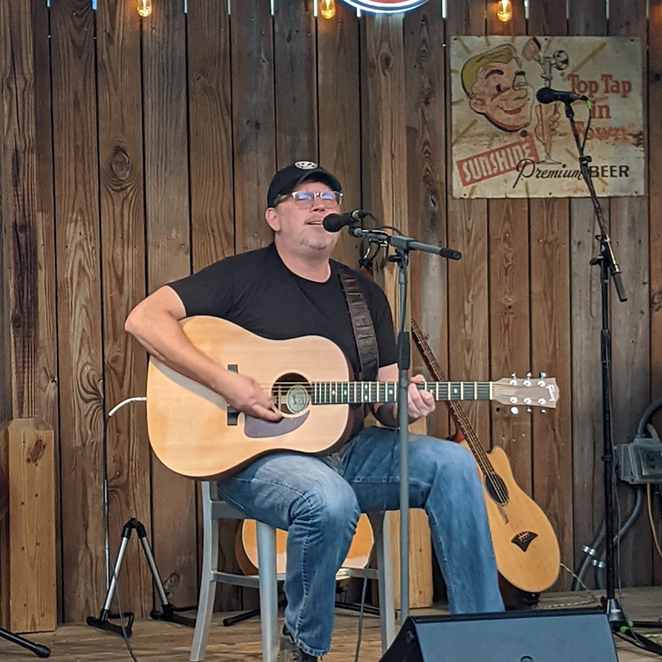 Kevin Siebel, whose band Kevin Earle and the Deluxe 12 plays Independent Bay & Cafe in Tampa, Florida on July 25, 2021. - KevinEarleSiebel/Facebook