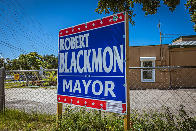 Robert Blackmon for Mayor billboard - Dave Decker