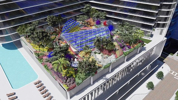 Orlando Museum of Art's planned downtown location will include the first-ever rooftop garden of glass sculptures by artist Dave Chihuly. - Pelli Clarke Pelli