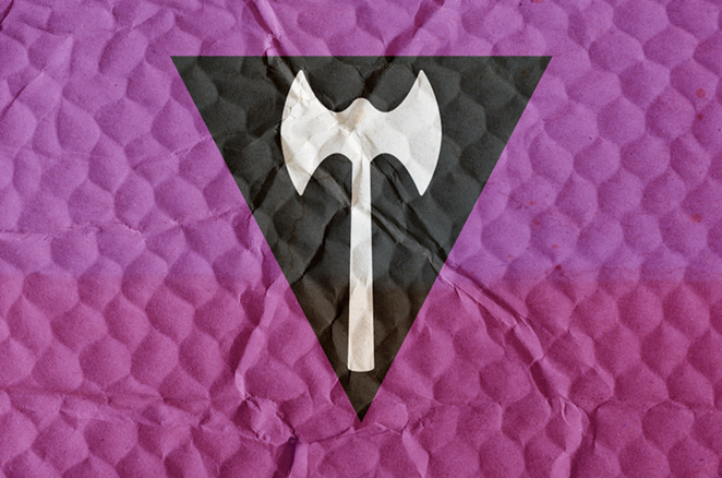 Lesbian (labrys design) flag. - ADOBE