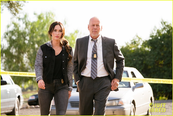 Megan Fox (L) and Bruce Willis play FBI agents in 'Midnight In the Switchgrass' screening next weekend in Tampa. - LIONSGATE