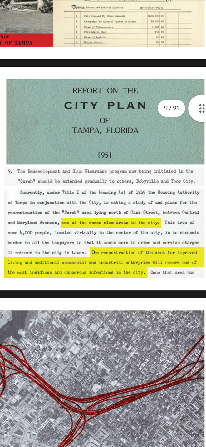 Tampa’s historical documents show that the city saw the area that I-275 would run through as “cancerous.” - C/O JOSH FRANK