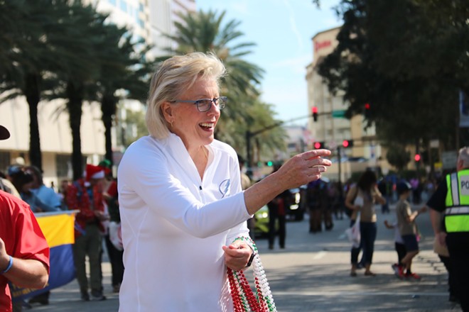 Tampa Mayor Jane Castor at the Santa Fest this past weekend. - JANE CASTOR/TWITTER