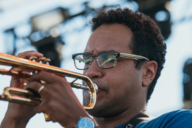 James Suggs playing with The Clearwater Jazz Collective at Coachman Park in Clearwater, Florida in October 2018. - Marlo Miller