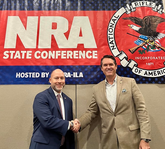 Cord Byrd (right) at an NRA conference last April. - PHOTO VIA CORD BYRD/FACEBOOK