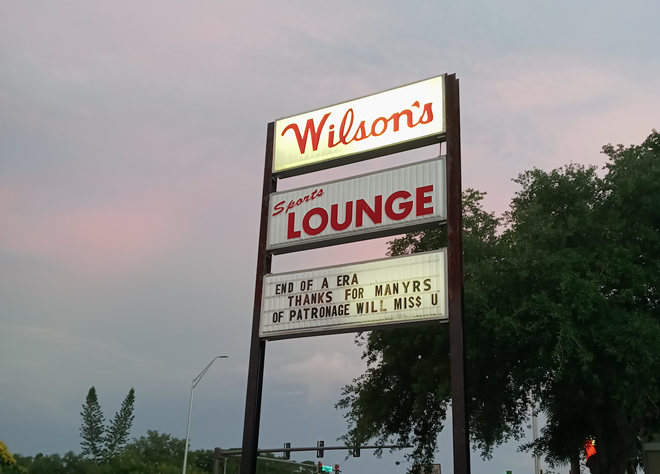 Wilson's Sports Lounge in St. Petersburg, Florida. had its last call on Saturday, June 11, 2022. - PHOTO BY SK WEST