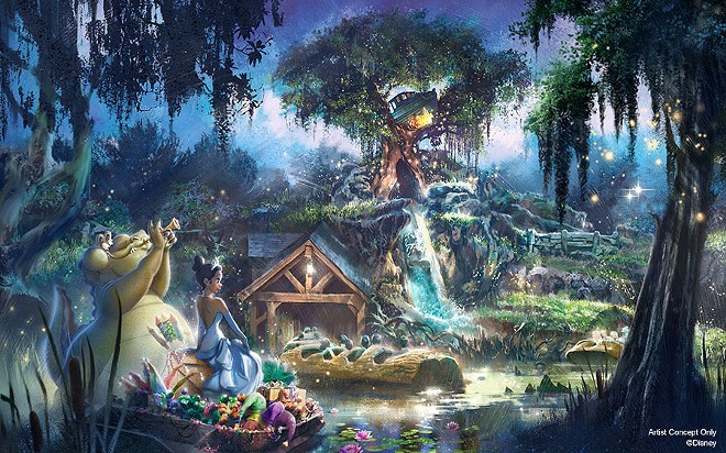 Concept art for the Princess and the Frog redo of Splash Mountain - Photo via Disney