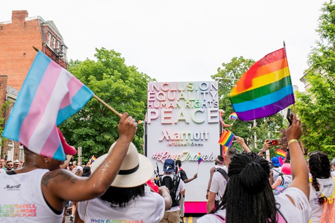 Photo from Marriott International's Facebook page posted on June 1, the first day of Pride month. - Photo via Marriott International