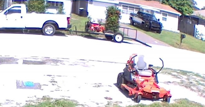 A screenshot from Lazri's home camera shows where the Lee's trailer was parked. - Gjyle Lazri
