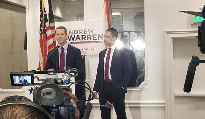 Suspended Hillsborough County State Attorney Andrew Warren (left) filed a federal lawsuit Wednesday against Gov. Ron DeSantis. - Photo via NSF