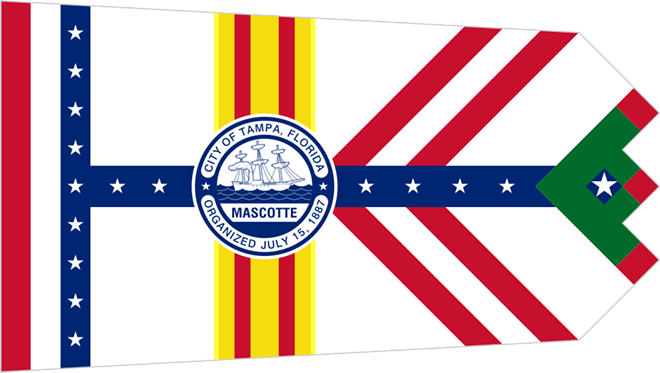 One of Mario Núnnez's hopes is for the city of Tampa to adopt a new flag.  – Dyffunctional at English Wikipedia, Public Domain, via Wikimedia Commons