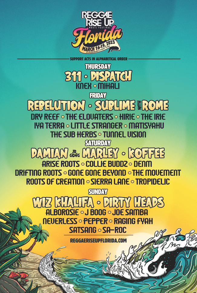 Reggae Rise Up 2025 Lineup Florida Catina Chelsie