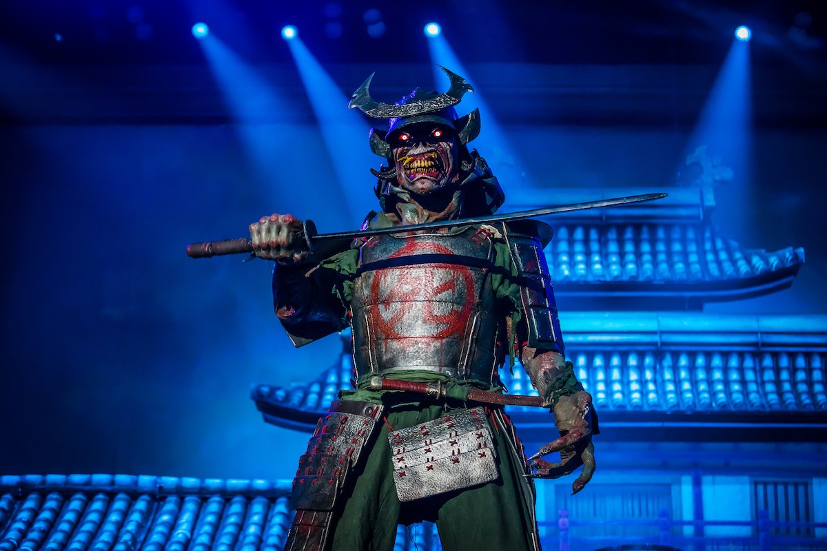 'Senjutsu' included a gruesome, zombie-like figure Eddie, in full samurai gear and a large sword. - Photo by Phil DeSimone