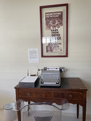 In the back room of the Kerouac house in St. Petersburg, Florida, there’s a staged Royal Typewriter, the same kind Jack used starting in 1957. - Photo by Arielle Stevenson