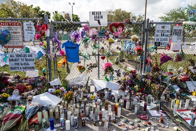 Memorial of Marjory Stoneman Douglas High School shooting. - Photo via Adobe