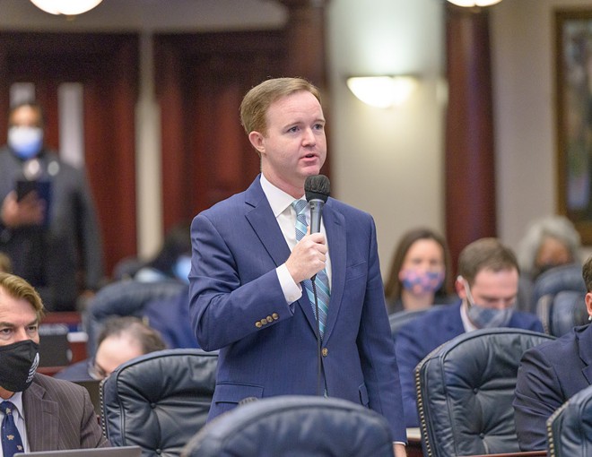 SB 254 sponsor Clay Yarborough, R-Jacksonville, told the committee that the measure is aimed at making Florida children safer. - State of Florida