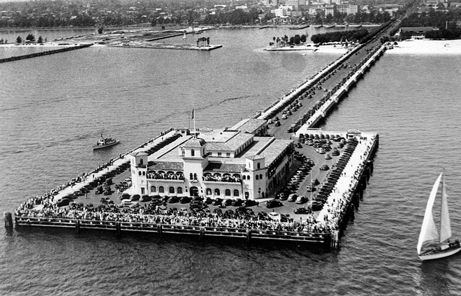 1925 aerial of the St. Pete Pier - Photo via cityofstpete/Flickr