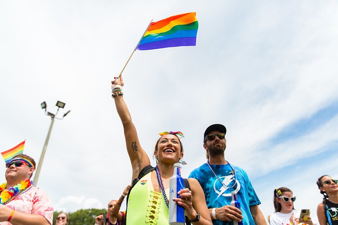 Partygoer at Pride OUTside in St. Petersburg, Florida in June 2021. - Photo via cityofstpete/Flickr