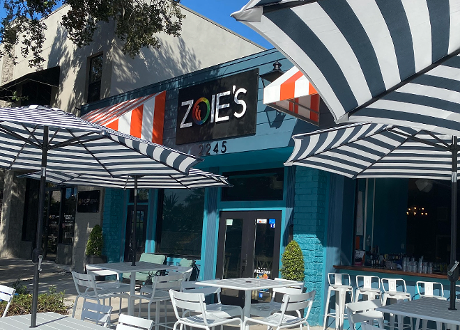 The exterior of Zoie's, which boasted Southern-inspired decor and food offerings. - zoiesfl / Facebook
