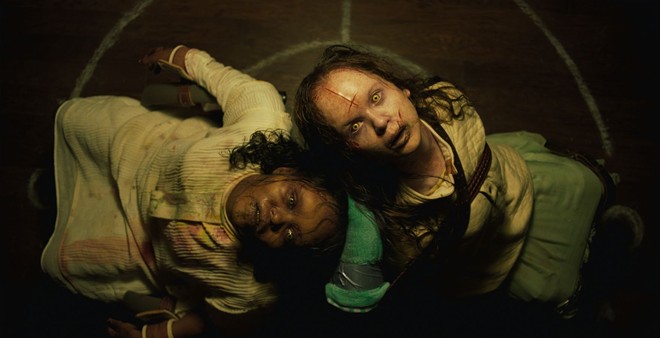 What's scarier than one little girl possessed by a demon? Definitely not two possessed little girls. At least not in 'The Exorcist: Believer.' - Photo via Universal Pictures
