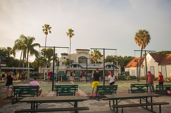 The St. Petersburg Shuffleboard Club is located at  559 Mirror Lake Dr. N in the heart of downtown. - ​​cityofstpete/Flickr