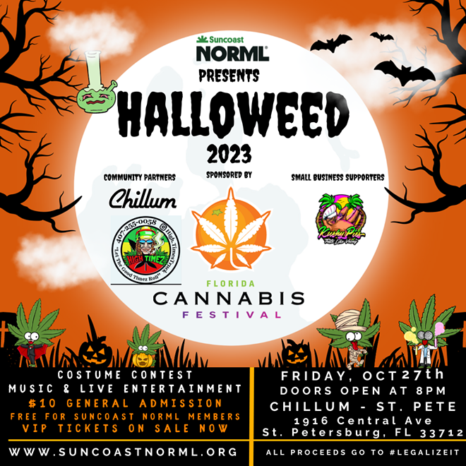 This year's 2023 HalloWEED Costume Party flyer! - Suncoast NORML