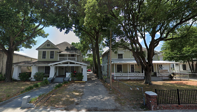 Tampa Police Detective Sergeant Greg Van Heyst presented TPD’s six-page report, showing three locations for rooming houses in Tampa, Florida. - Photo via Google Maps