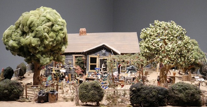 Scale model of the home of Nellie Mae Rowe Rowe. - Photo by Katherine Gibson