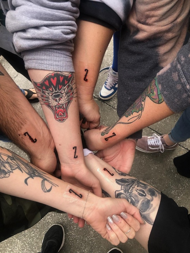 Members of Zydeco Brew Werks staff got tattoos. - Photo c/o Paul Rutherford