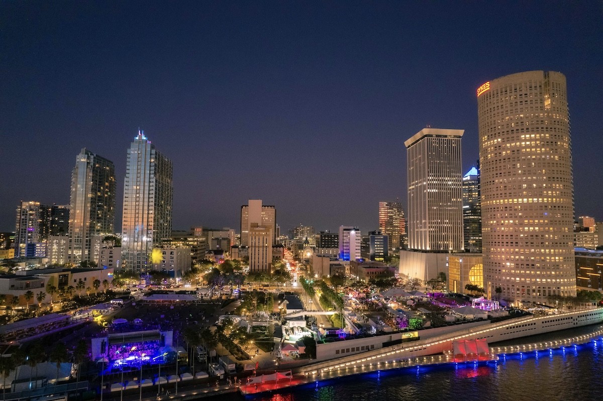The Gasparilla Music Festival, pictured here in 2022, has been held at Curtis Hixon Park and Kiley Garden in Tampa, Florida since the festival's inception in 2012. GMF's executive director said the site's history makes it a 