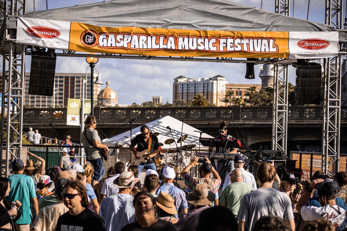 Cope performs on stage at the 2023 Gasparilla Music Festival on the Riverwalk in front of the David A. Straz Center for the Performing Arts.  - Photo by NIcholas DeCastro c/o Gasparilla Music Festival