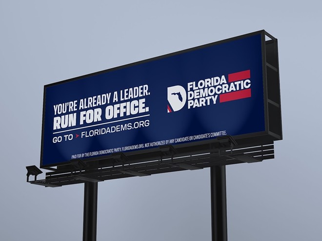 Florida Democratic Party's billboards are targeted at Democrats in Polk, Madison, Miami-Dade, and Seminole Counties. - Photo via Florida Democratic Party