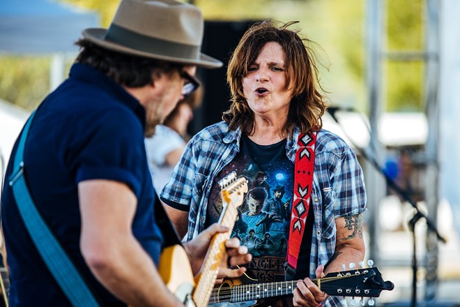 Amy Ray plays Curtis Hixon Park in Tampa, Florida on Feb. 20, 2022. - Photo by Ysanne Taylor c/o Gasparilla Music Festival