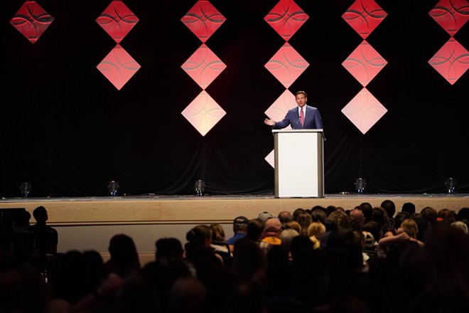 DeSantis speaking at the Florida Homeschool Convention in Orlando on May 23, 2024. - Photo via DeSantis/Twitter