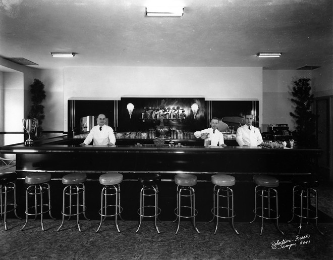 Robertson and Fresh, "Bartenders at a Hotel Bar" (1930). - Robertson and Fresh Collection of Tampa Photographs via USF Digital Commons